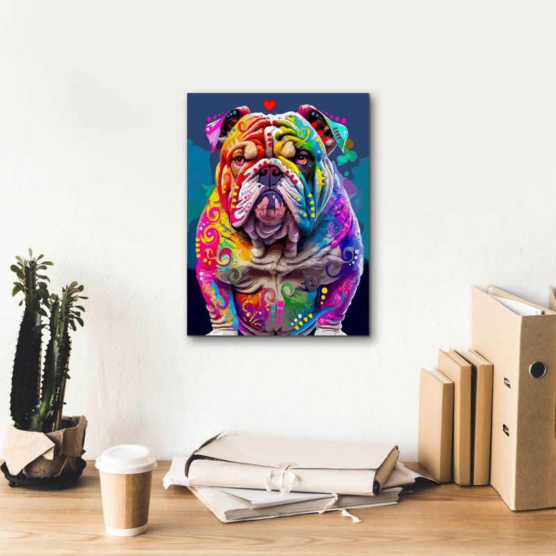 «The Unhumorable Bulldog» par Dean Russo, H 16 po x l 12 po