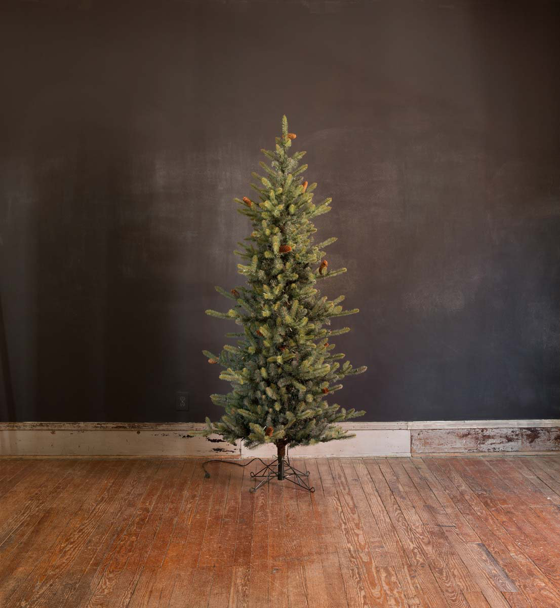 Lighted Artificial Christmas Tree, 7.5' H
