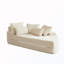 Canapé-lit semi-circulaire 2 en 1 avec coussin de nuque et coussins décoratifs-2025259758