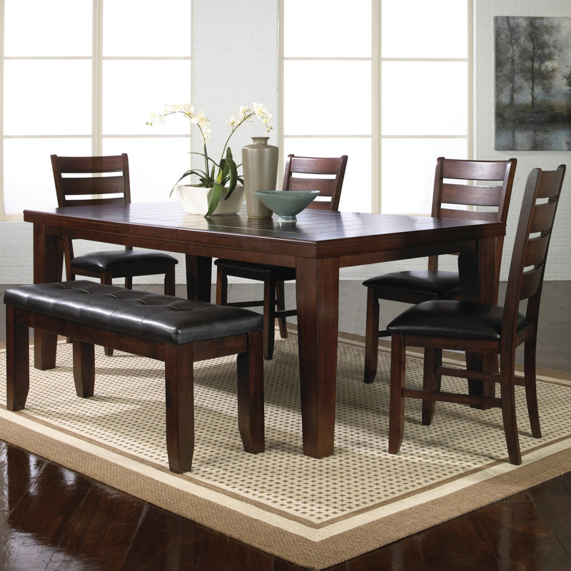 Modern Bench With Seat And Tapered Wood Legs, Upholstery, Button , Rectangular, Solid , Brown For Bedroom Living Room Room, Construction,