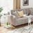 C Shaped End Table For Couch, Side Table For Couch, Small Couch Side Table For Small Spaces, Slide Under Sofa Table TV Tray With Metal Frame For Living Room, Bedroom (White)