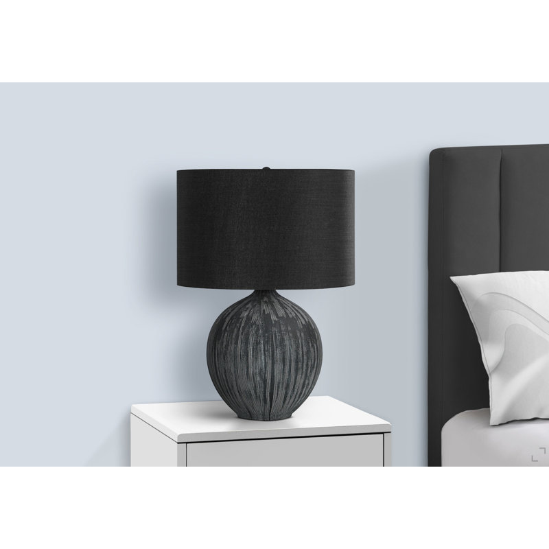 Lighting, 23"h, Table Lamp, Ceramic, Black Shade, Contemporary