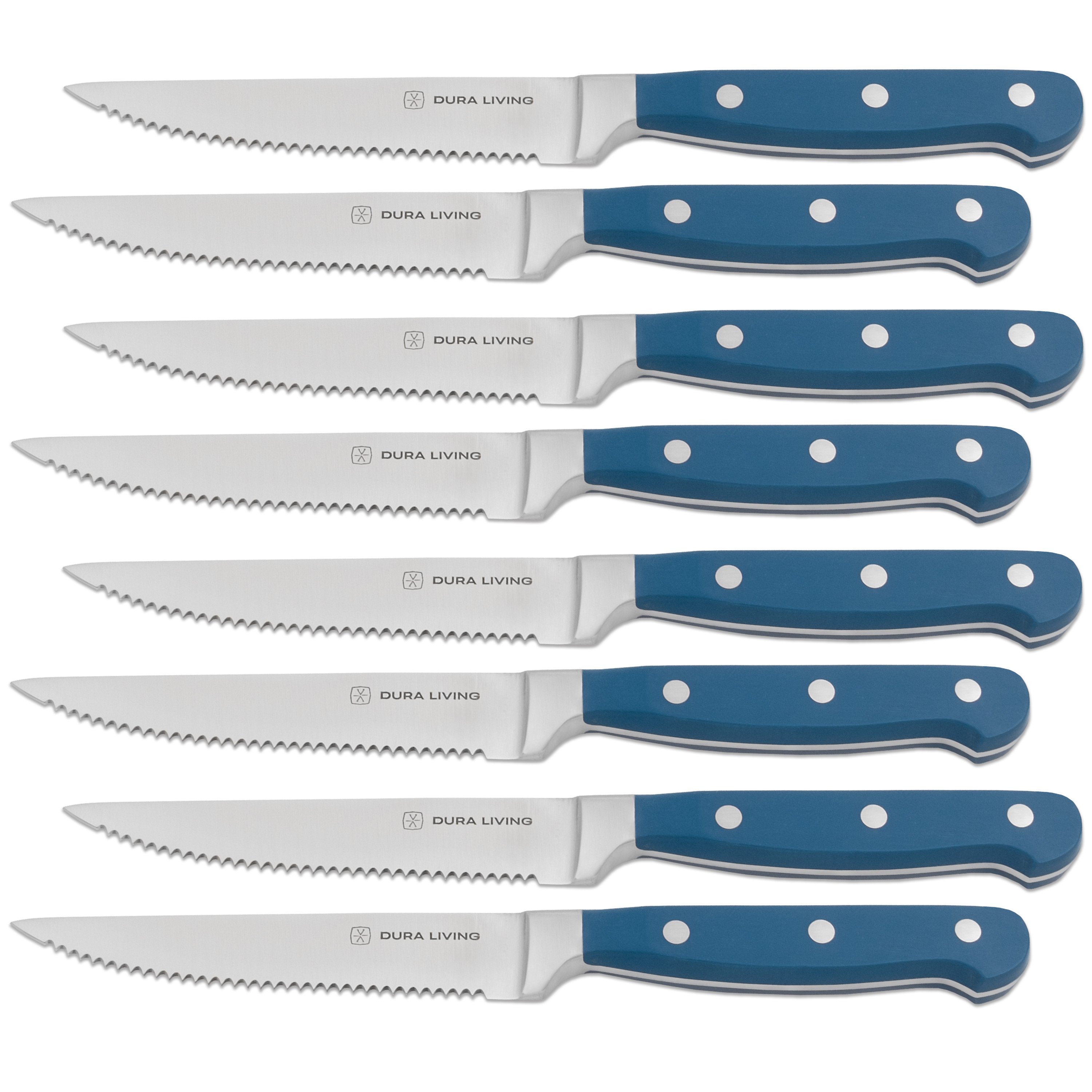 Dura Living 8 Piece Forged Stainless Steel Steak Knife Set (Set of 8 ...