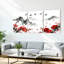 Encre de Chine fleur de prunier et oiseaux, reproduction d'art sur toile, ensemble de 3 peintures traditionnelles-766840116
