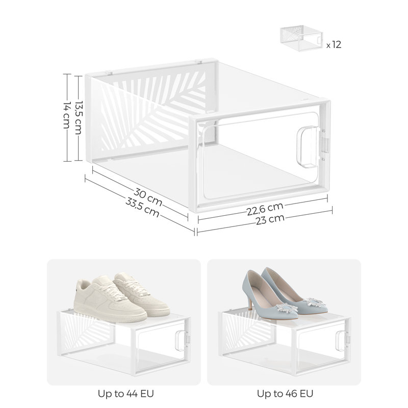 12 Pair Stackable Shoe Storage Box