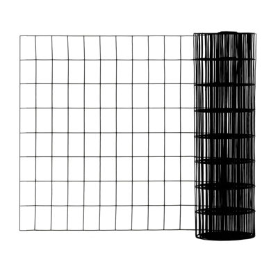 24 Inch X 600 Inch 16 Welded Wire Mesh Fence, PVC Coated Welding, Suitable For Poultry Cage Nets And Home Decoration, Black