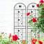 Treillis de jardin en métal 86,7 po x 19,7 po, 2 antirouille. Pour plantes grimpantes, supporte les vignes de lierre, le jasmin, les haricots 86,7 po x 19,7 po, raisin facile à installer, concombre