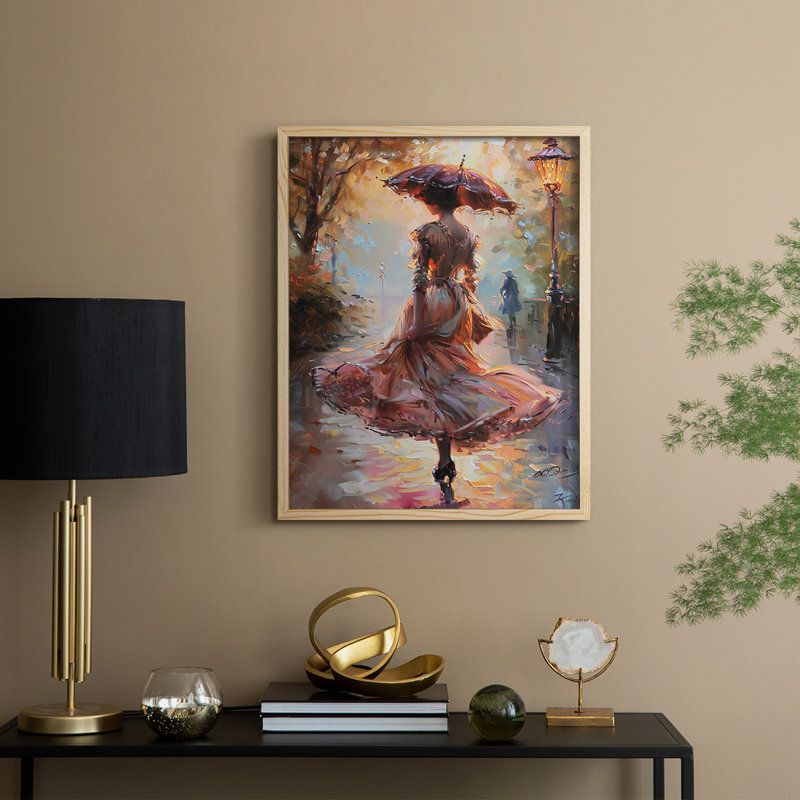 Reproduction encadrée WOMEN Series DCLXV - bois massif, H 30 po x l 24 po, Naturel