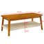 Table basse 47,25 po en rotin style bohème Mid-Century avec rangement tissé pour le salon | Idée cadeau