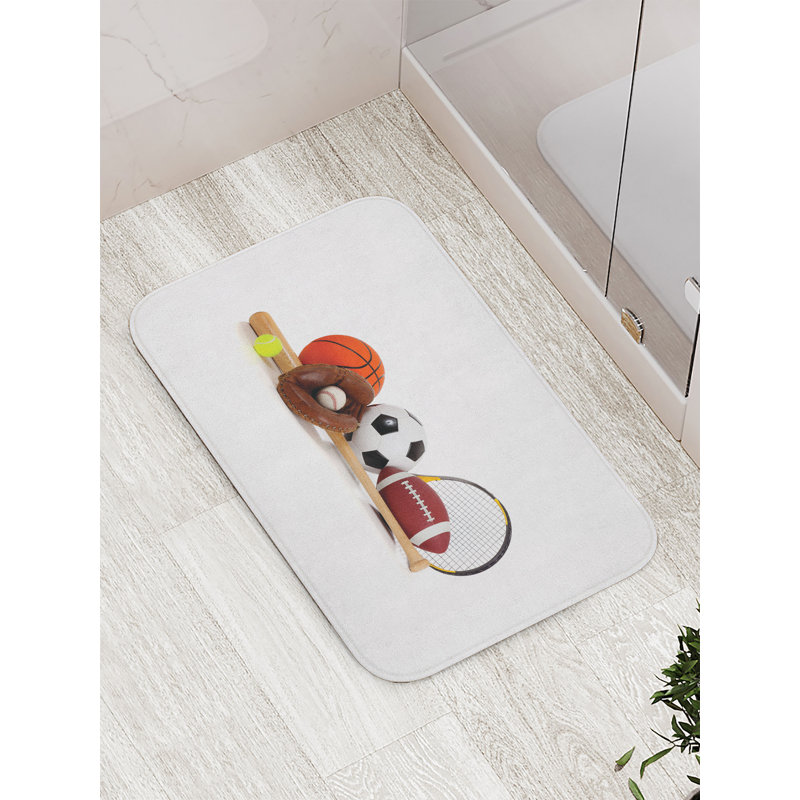 Multicolor Sports Equipment Non-Slip Plush Bath Mat