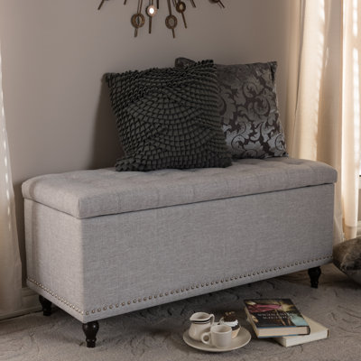 Mirdza 41.73" Wide Tufted Rectangle Storage Ottoman by House of Hampton