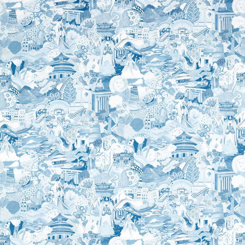 Journey of Discovery Fabric, Blue