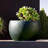 11.8" Diameter Round Black Concrete Indoor/Outdoor PlantersBlack Concrete Planters Set, Modern Planter Pots, Lightweight Black Plant Pots-1693404826