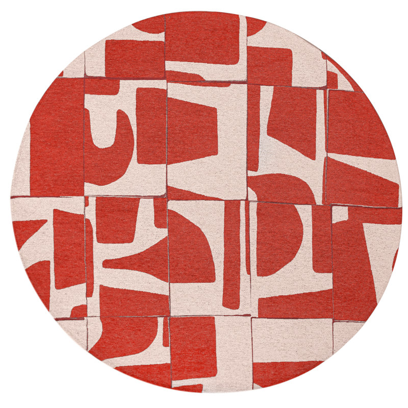 Abstract Area Rug, Round 240cm