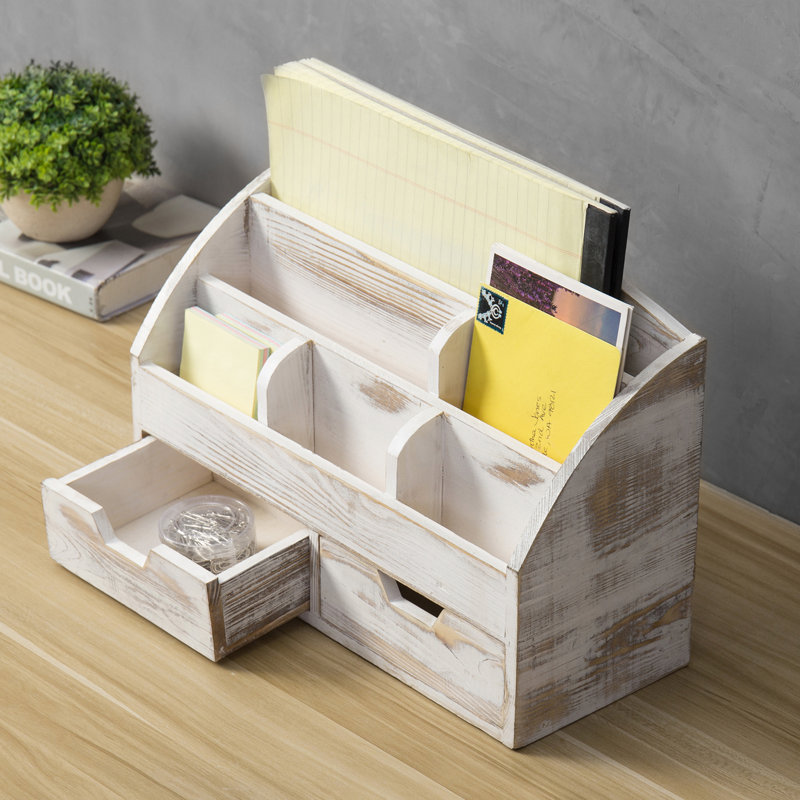 Harlequin Wood Desk Organiser with Drawers