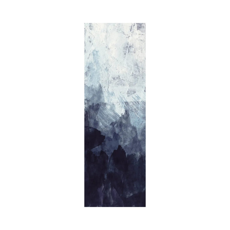 Blue Flow II by Alicia Vidal - Wrapped Canvas Panoramic Painting, 30.48 cm H x 91.44 cm W x 3.175 cm D