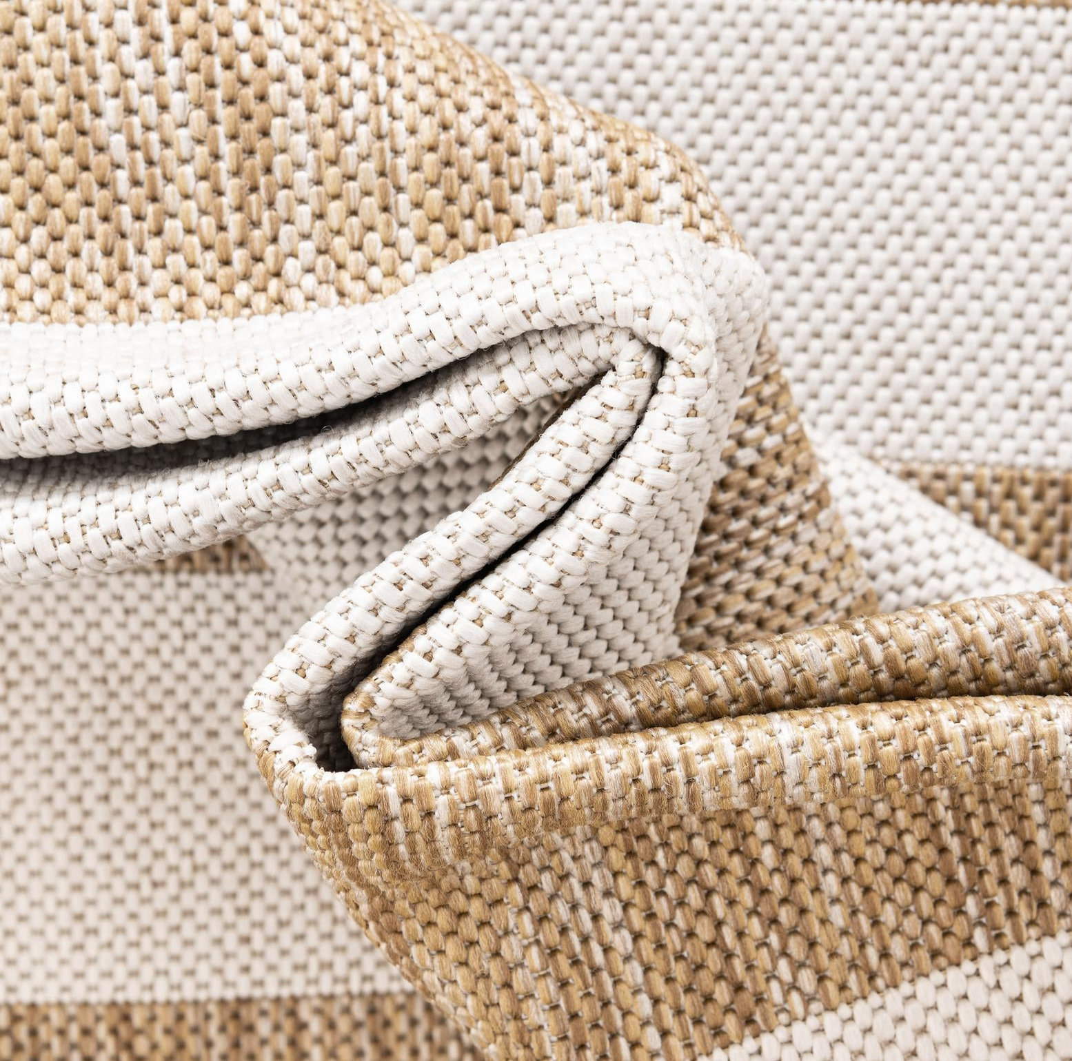 Robinson Taupe Ivory Outdoor Rug, Square 6'1"