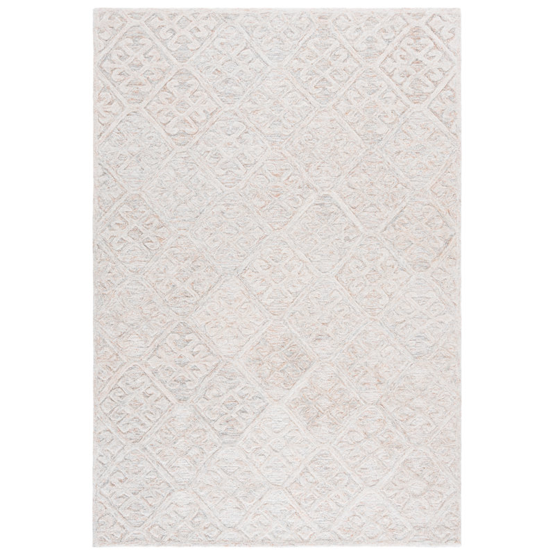 Harvest 117 Hand Woven Wool Pile Geometric Rug, Rectangle 5' x 8'