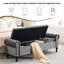 Banc de rangement en velours 66,9 po-1040864213