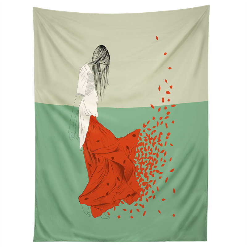 Tapisserie loup rouge femme 9