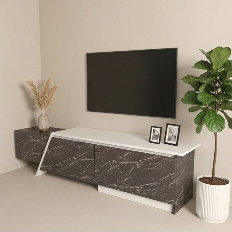 Console média asymétrique à profil bas de 47 po The Orion