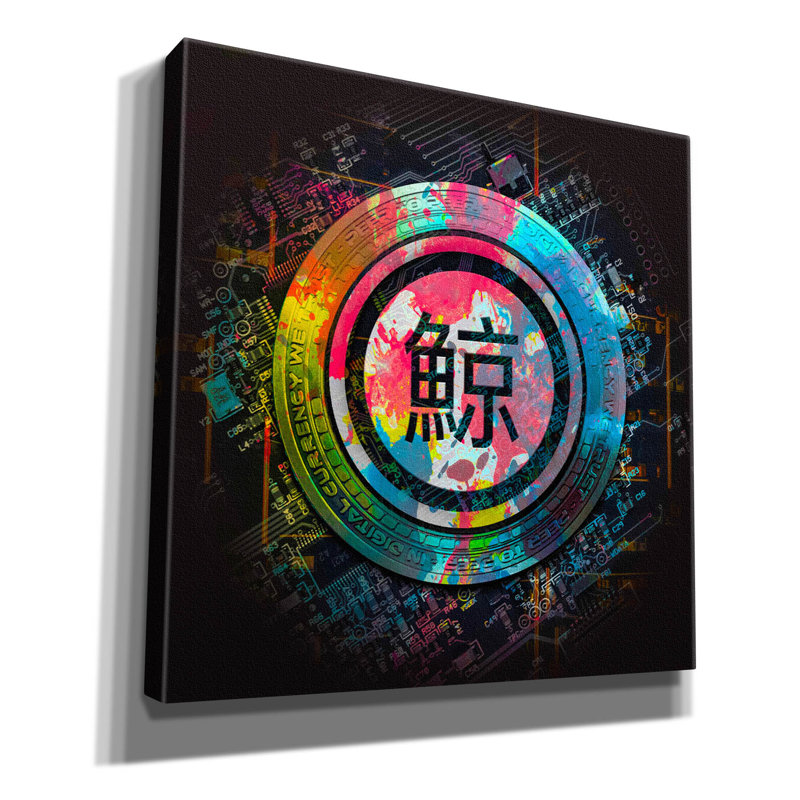«Kujira Crypto Power» par Epic Portfolio, art mural sur toile, H 12 po x l 12 po x P 0,75 po