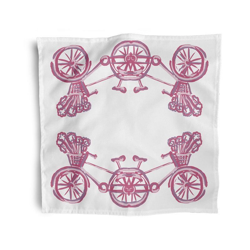 Isidoro La Bicicleta Napkins, Pink