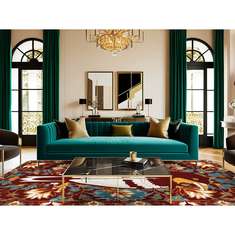 Washable White vented Myna Birds Area Rug, Runner 2' x 4'
