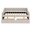 2 Drawers Upholstered Full Daybed with Sturdy Slats Support-581012978