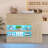 55" Reception Desk with LED Lights, Double-Layer Display Rack, L-Shaped Front Desk Reception Room Table Drawer With Lock-1722814936