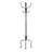 Coat Rack, Hall Tree, Free Standing, 8 Hooks, Entryway, 74"h, Bedroom, Black Metal, Transitional
