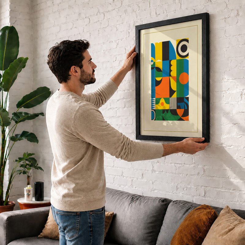 Harmony Geometric - Framed Print, A4 - 29.7 x 21.0 cm, Unframed