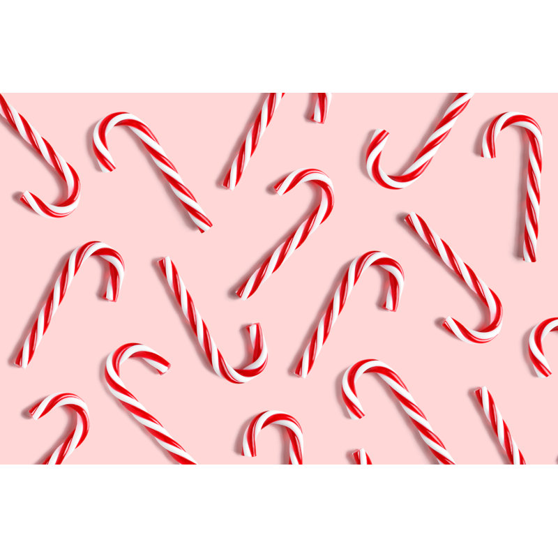 Candy Cane - Wrapped Canvas Print, 61cm H x 91cm W x 3.8cm D