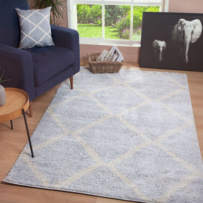 Tapis géométrique crème