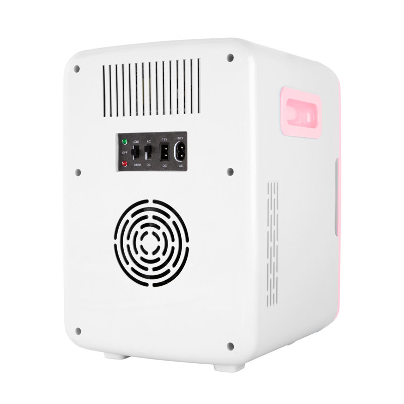 Cooluli 0.35 Cubic Feet Portable Countertop Mini Fridge, Pink