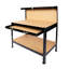 Établi de 115 cm, capacité de charge de 300 lb, noir, acier et imperméable, antirouille, mobilier de bureau