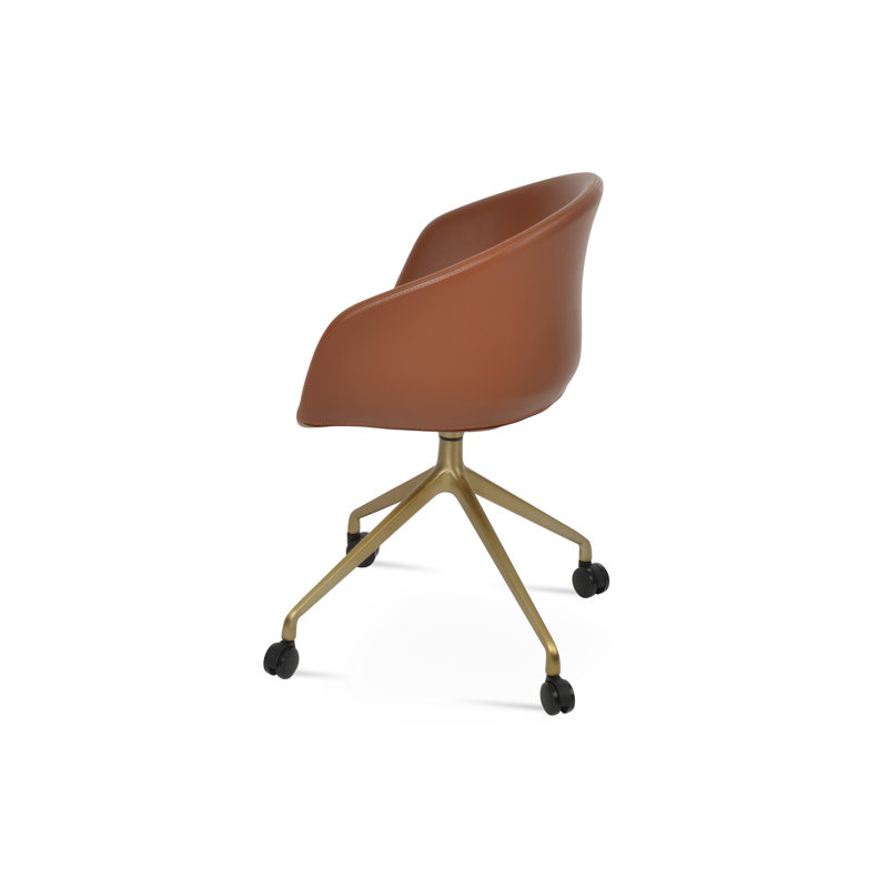 Chaise de travail Tribeca Spider, Cannelle, Laiton