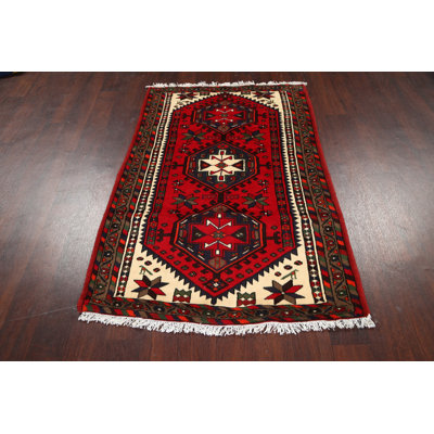 Aleeza One-of-a-Kind 3'3" X 5'2" Wool Area Rug in Red