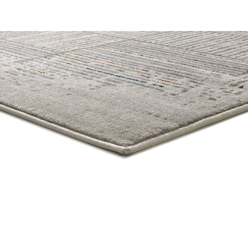 Tarcienne Striped Machine Woven / Power Loomed Area Rug, Rectangle 133 x 190cm