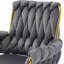 Helmville Tufted Velvet Metal Armchair (1Pcs)-1295454516