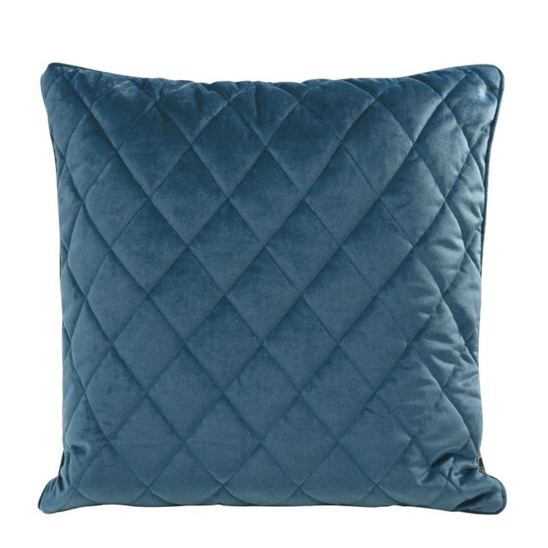Microfiber Square Pillow Case, 45cm H x 45cm W x 6cm D, Blue