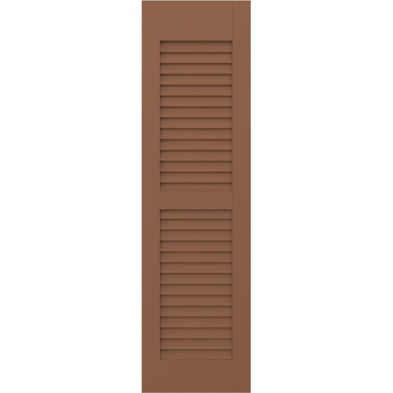 Deux volets à persiennes égales Americraft (par paire), 12", Caramel brûlé, 39"