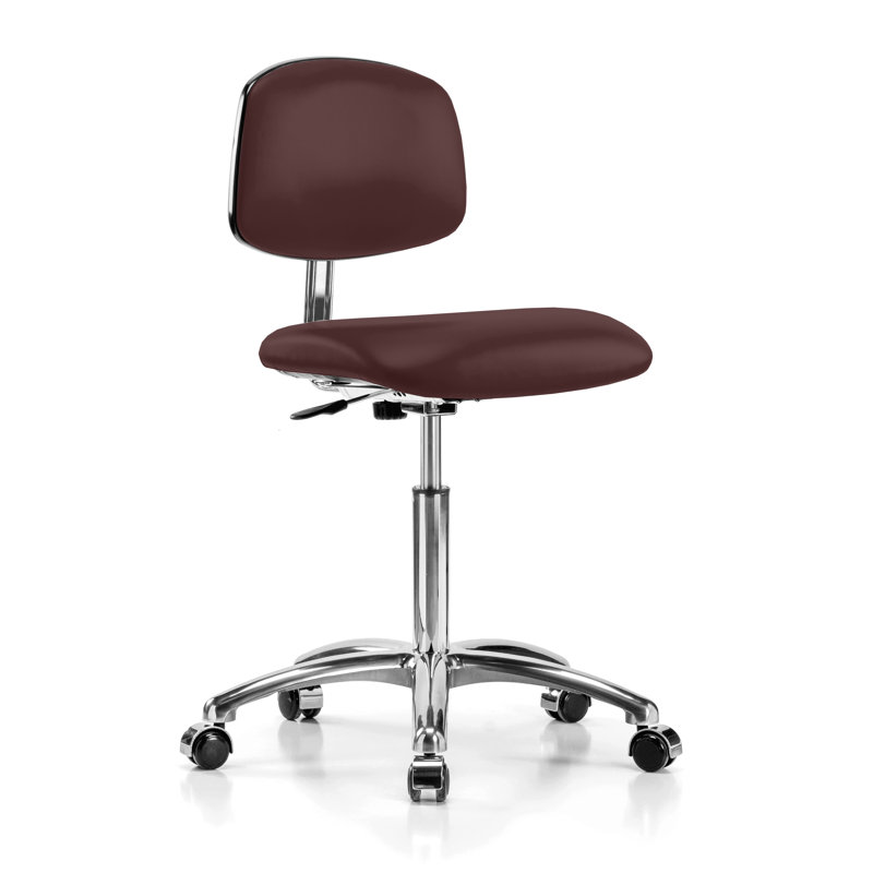 Chaise pour salle blanche à dissipation électrostatique (ESD) PERCH | Hauteur moyenne du banc: 20 à 27 po, Tissu bourgogne