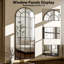 Niclaus Metal Arch Decorative Wall Mirror with Window Panels-383099591