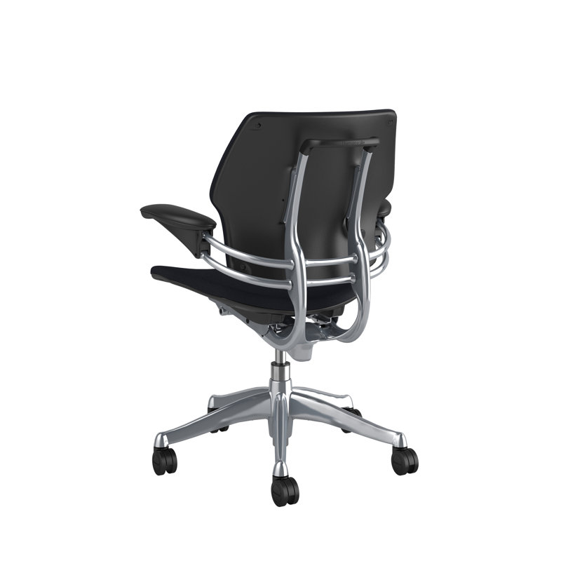 Freedom Task Chair, Polished Aluminum/Graphite, Pumpkin