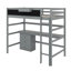 Lit mezzanine simple avec bureau, tableau noir et 3 tiroirs
