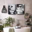 2Pcs Bathroom Dog Wall Art Dog Sitting On Toilet Reading Newspaper Wall Decor Funny Animal Canvas Pictures Cool Black Bathroom Poster Prints For Bathroom Living Room (Canvas)-639153515