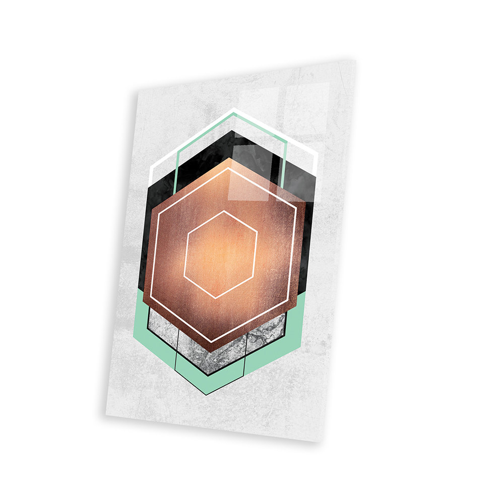 George Oliver Hexagon Abstract I by Elisabeth Fredriksson - Unframed ...