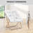  Square Faux Fur Saucer Chair With Metal Frame Foldable Comfy Accent Chair For Bedroom, Living Room & Reading Nook-1609145745