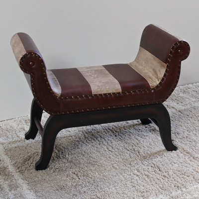 Banc en bois / similicuir Armod